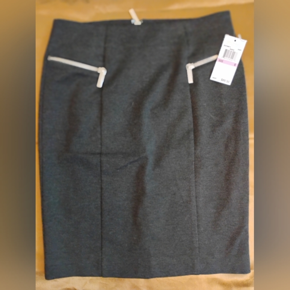 NWT Michael Kors Gray Pencil Skirt Knee-Length Work Size 6